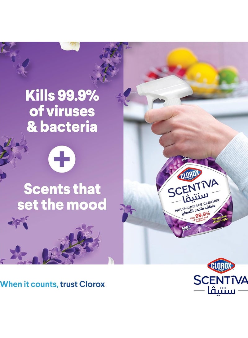 Clorox Bleach Liquid Original Scent And  Scentiva Spray Cleaner Tuscan Lavender 3.78L + 500ml - Image 5