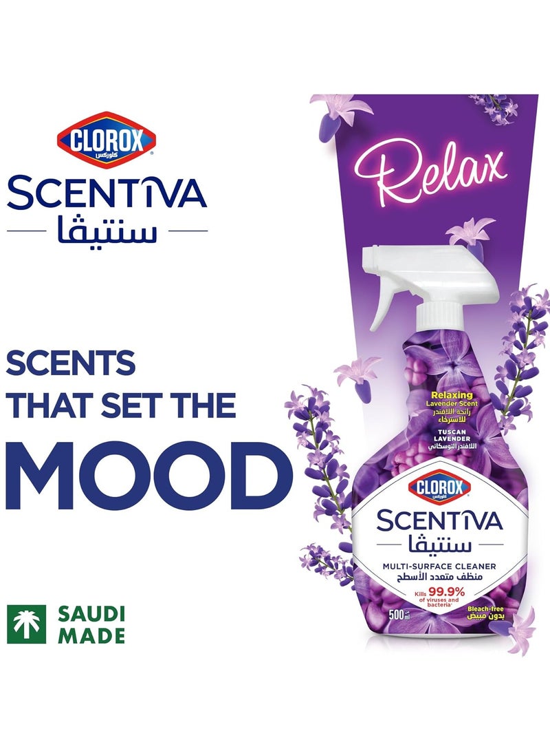 Clorox Bleach Liquid Original Scent And  Scentiva Spray Cleaner Tuscan Lavender 3.78L + 500ml - Image 4