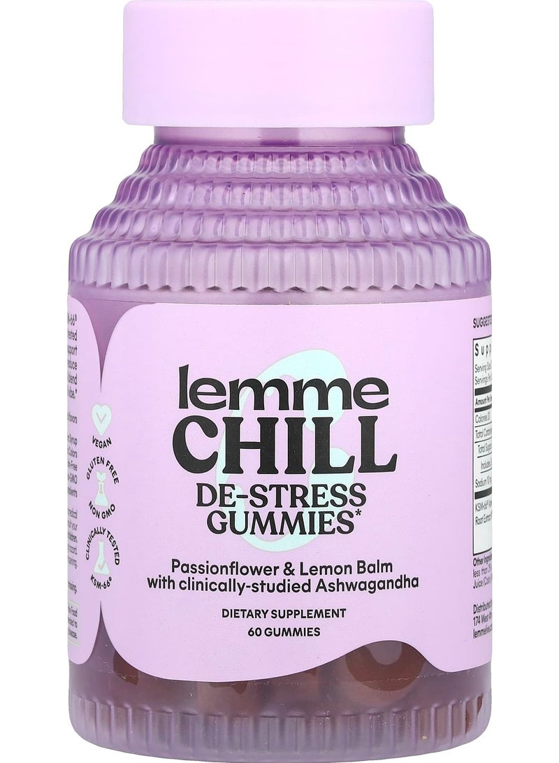 Lemme Chill, De-Stress Ashwagandha Gummies, 60 Gummies
