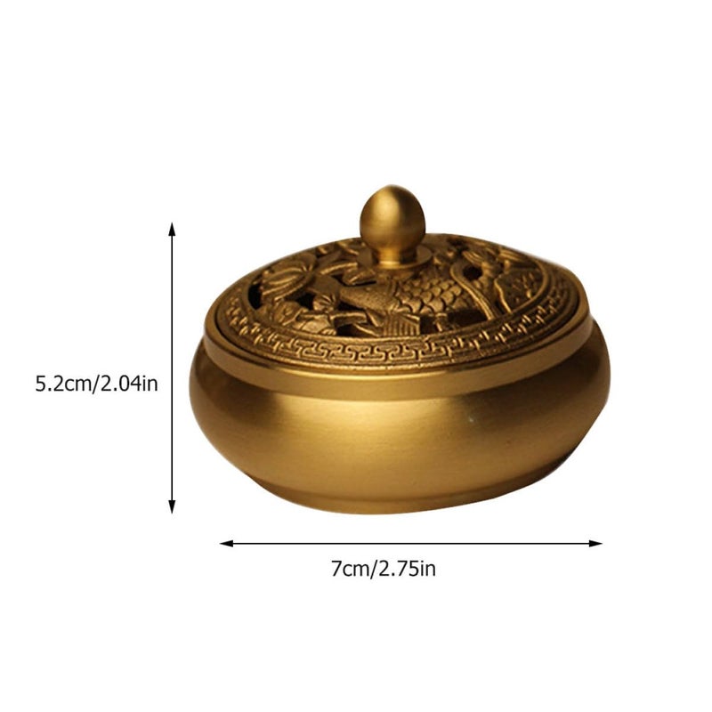 Brass Incense Burner Aromatherapy Censer For Home Decor Meditation And Living Room - Image 3