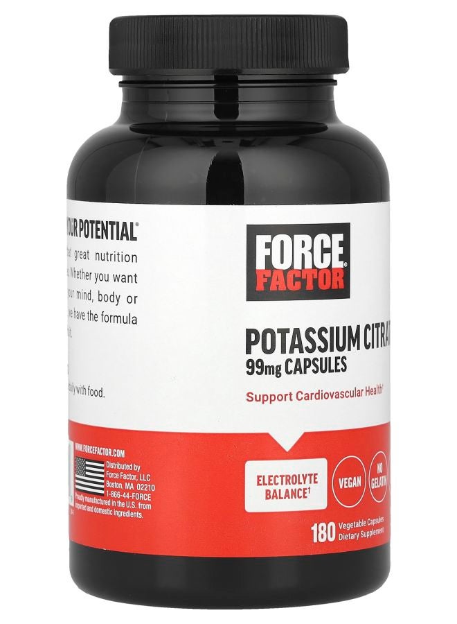 Force Factor Potassium Citrate 99 mg 180 Vegetable Capsules - Image 2