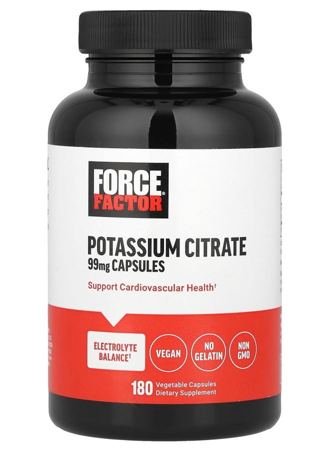 Force Factor Potassium Citrate 99 mg 180 Vegetable Capsules - Image 1