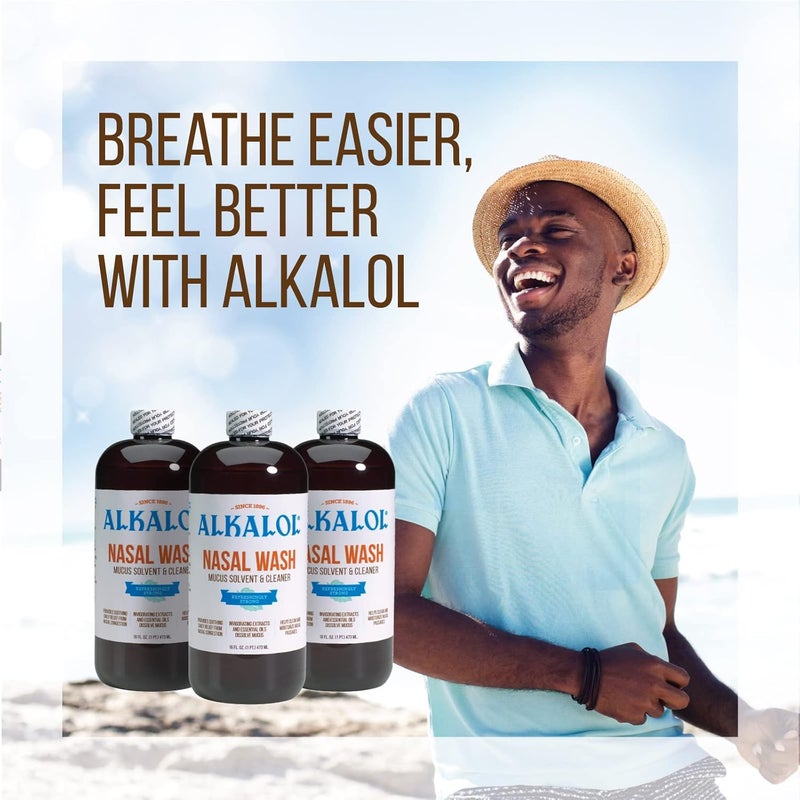 Alkalol غسول أنفي أصلي 3 عبوات 16 أونصة سائلة عبوة من 3 - Image 3