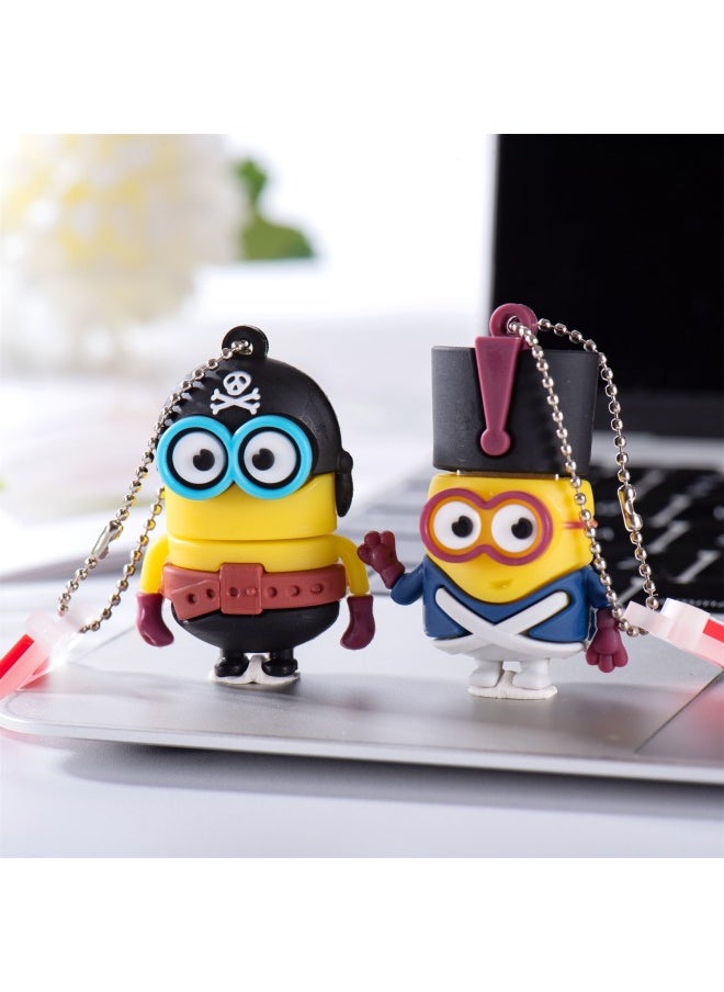 Despicable Me Yellow Guy USB Flash Drive Cute Car Computer Universal High Capacity Silicone Cartoon Memory Stick-Color:Soldier Minion-Capacity:16GB  - Image 3