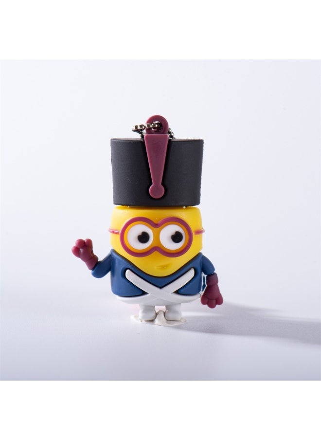 Despicable Me Yellow Guy USB Flash Drive Cute Car Computer Universal High Capacity Silicone Cartoon Memory Stick-Color:Soldier Minion-Capacity:16GB  - Image 1