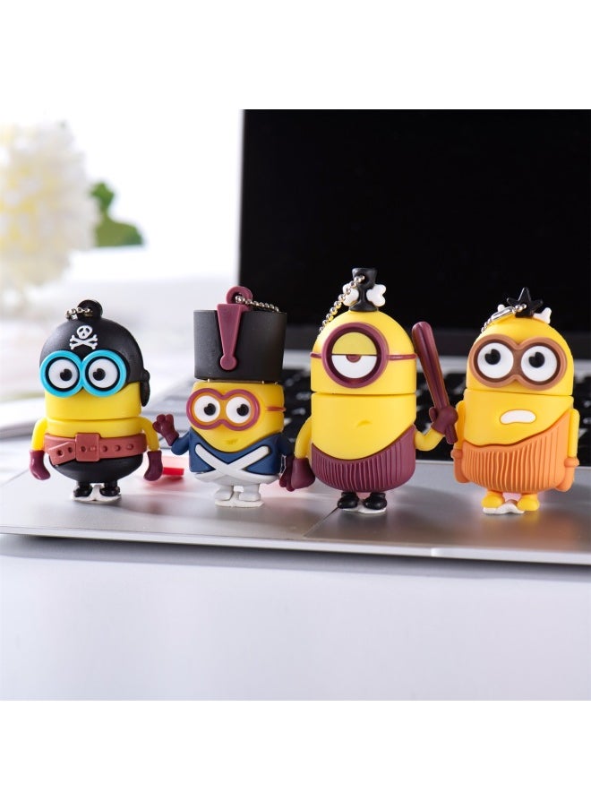 Despicable Me Yellow Guy USB Flash Drive Cute Car Computer Universal High Capacity Silicone Cartoon Memory Stick-Color:Soldier Minion-Capacity:16GB  - Image 2
