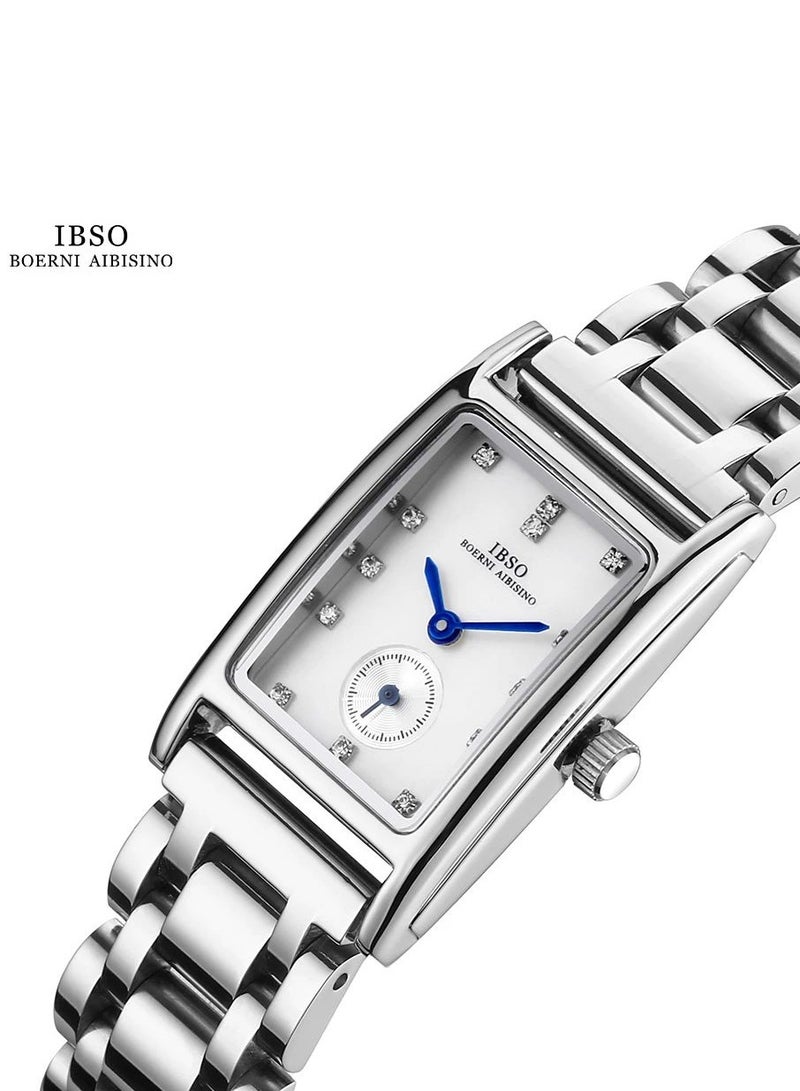 آي بي أس أو ساعة IBSO النسائية المستطيلة الكوارتز مع لمسات كريستال S9688L - Image 2
