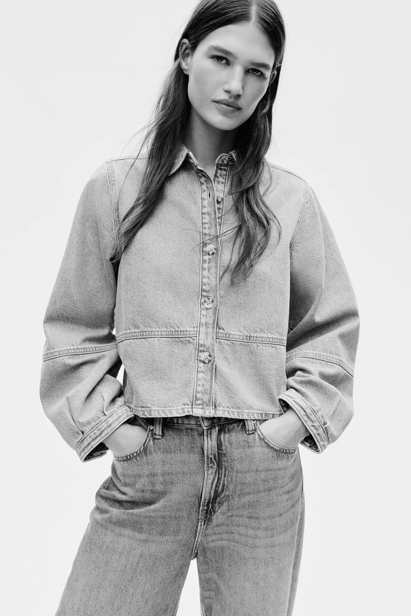 اتش اند ام قميص دنيم