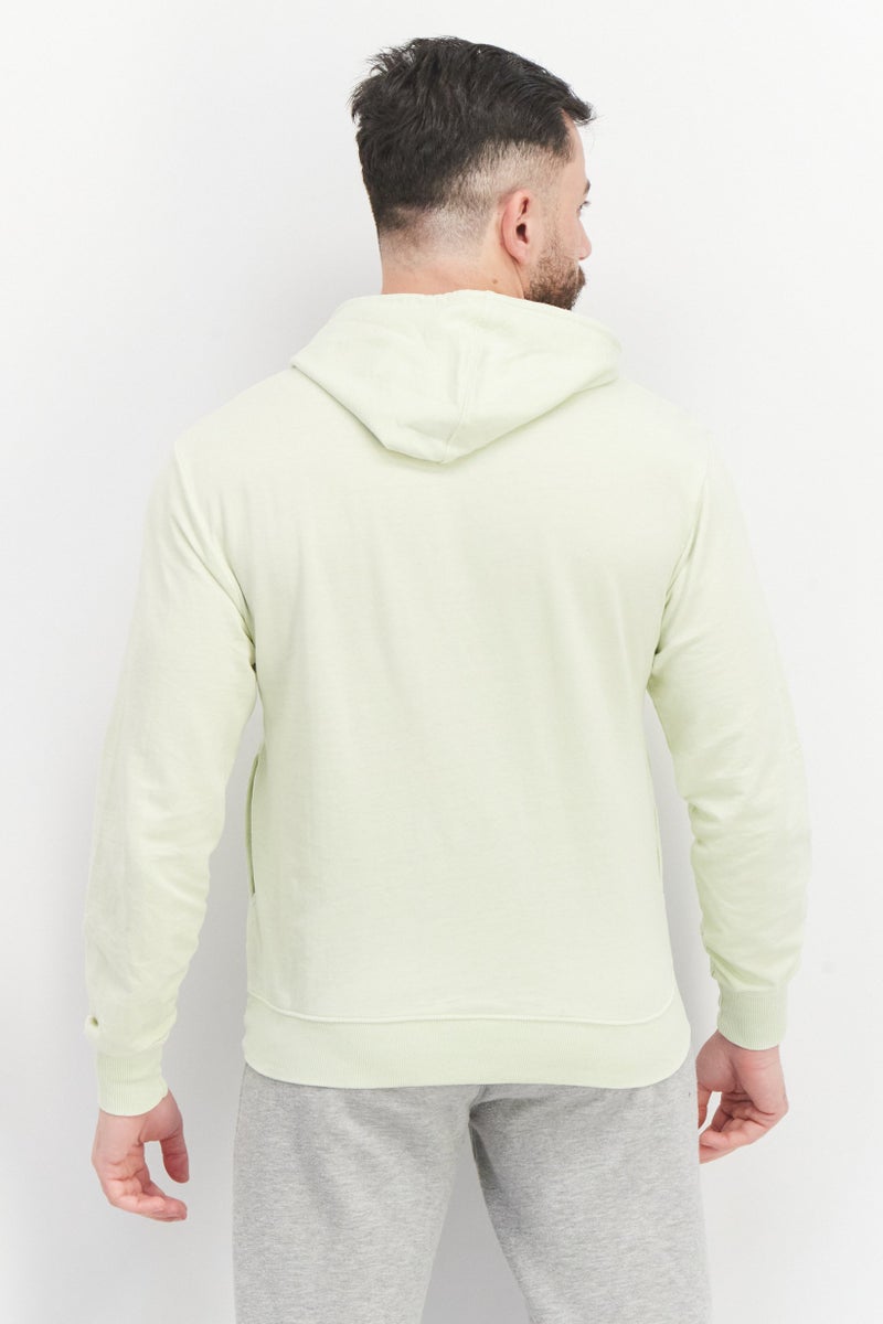 Sovereign Code Men Hooded Neck Plain Long Sleeves Sweatshirt, Lime Green - Image 4