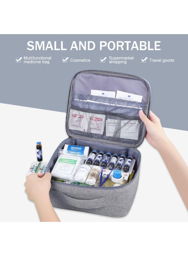زوبا حقيبة إسعافات أولية فارغة للسفر – مثالية للطوارئ والتنقل والتنظيم الطبي(رمادي) كود 6015 - Image 2