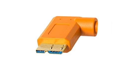 Tether Tools TetherPro USB 30 to MicroB Right Angle Cable for Fast Transfer and Connection Between Camera and Computer High Visibility Orange 15 Feet 46 m - Image 3