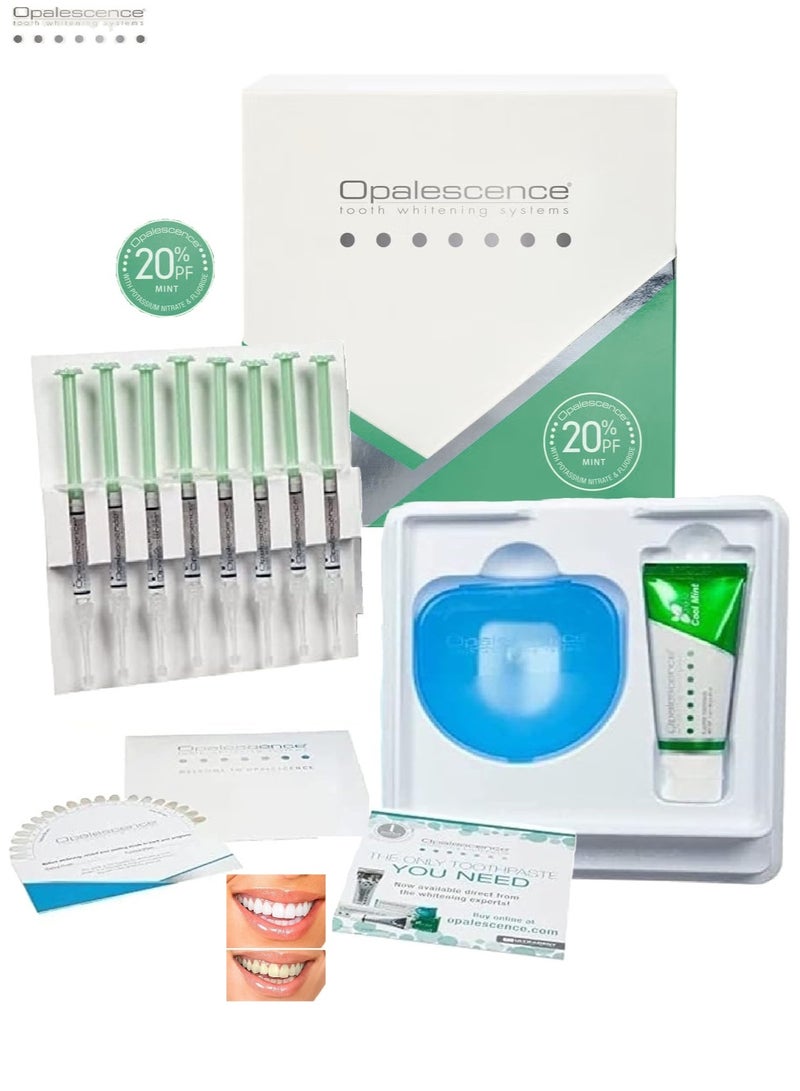 أوبال سنس جل تبييض الأسنان الأصلي ذات قوة تبيض إحترافية  تركيز 20٪ بنكهة النعناع - 8 أنابيب - Image 1