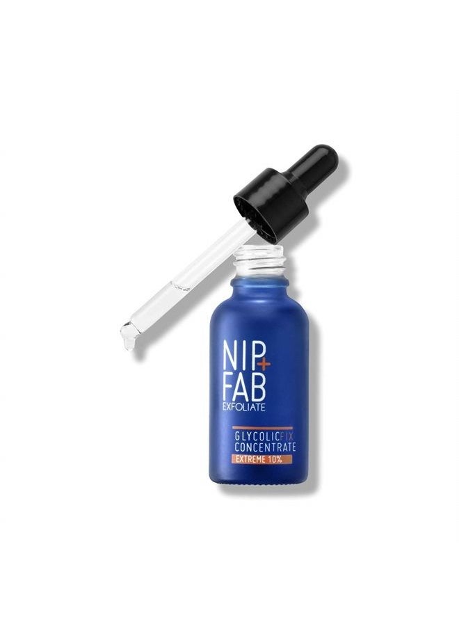 NIP+FAB Nip + Fab Glycolic Acid Fix Extreme Booster 10% AHA Liquid Face Drops with Glycolic, Amino Acid, Allantoin for Skin Brightening Toning Exfoliation, 1 Fl Oz  - Image 1