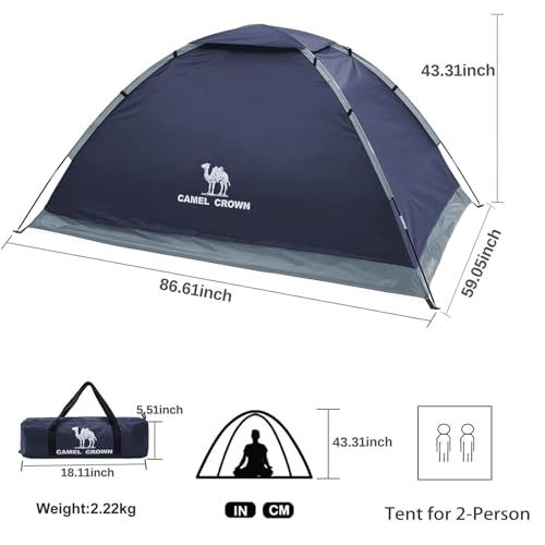CAMEL CROWN Tents for Camping 2/3/4/5 Person Camping Dome Tent, Waterproof,Spacious, Lightweight Portable Backpacking Tent for Outdoor Camping/Hiking - Image 2