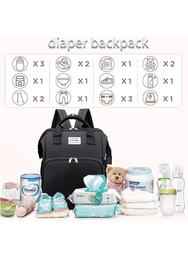 DAREU - Multifunctional Diaper Bag Backpack with Foldable Changing Station – Waterproof Baby Essentials Travel Bag with Insulated Pockets & Anti-Theft Compartment – Unisex Gift for Moms & Dads - Image 1