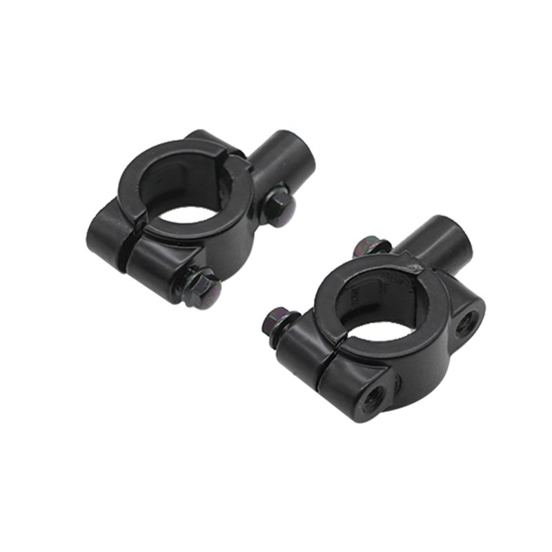 Handlebar Mirror Mount Clamp Aluminum Handlebar Rearview Side Mirrors Adapter Holder Clamp Universal for Bicycle Motorcycle Scooter, 2 Pcs 10mm/8mm - Image 1