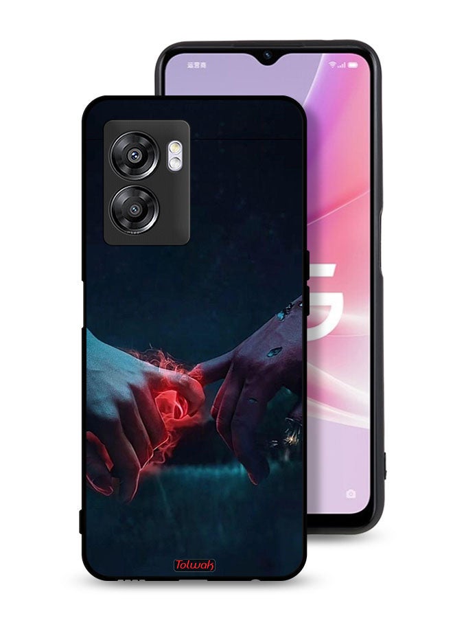 Tolwak Oppo A57 5G Protective Case Cover Burning Hands - Image 1