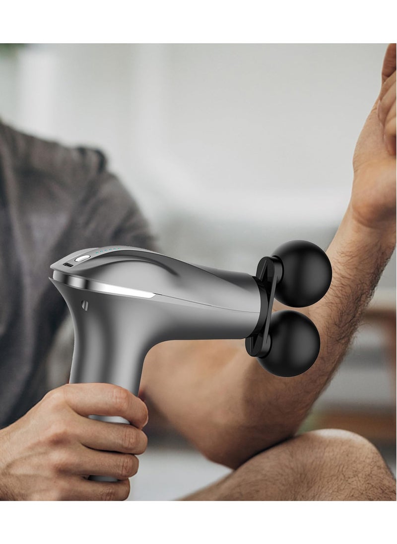 Houmt - Muscle Massager Handheld Double-Headed Electric Vibration Deep Tissue Percussion Muscle Massage Device Smart Quiet 6 Speed Portable Handheld Back Massager for Relaxation - Image 1