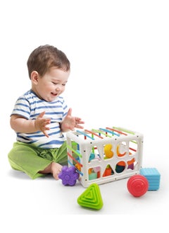 MIXDE Kids Shape Sorting Toy Set Early Educational Grasp Intelligence Box Baby Bath Accessories  - Image 1