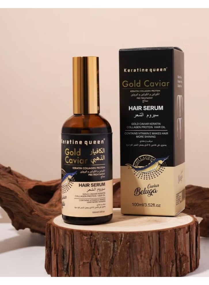 كيراتين كوين سيروم شعر جولد كافيار بالكيراتين والكولاجين والبروتين من "كيراتين كوين" (Keratine Queen - Image 1