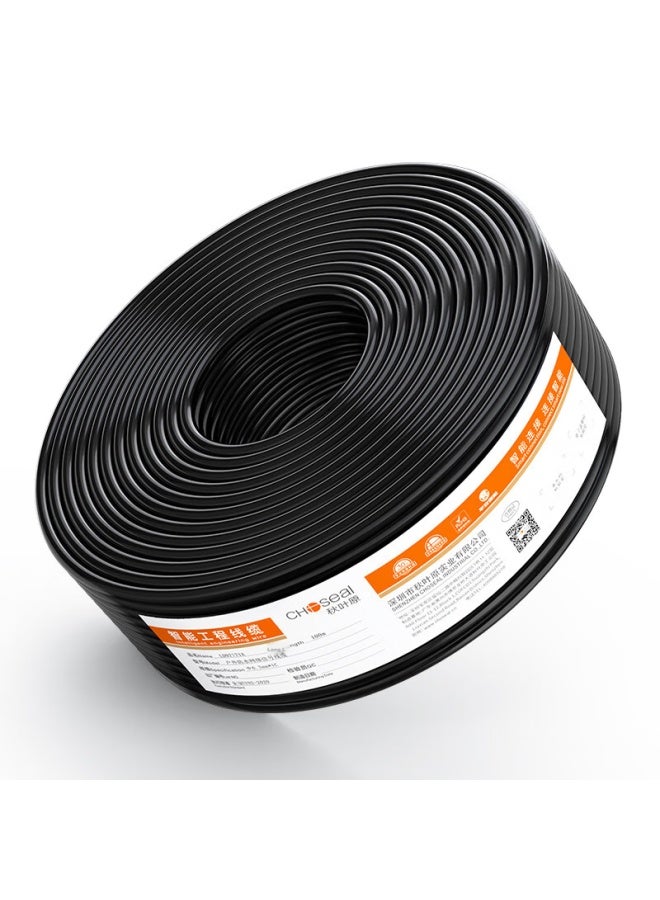 CHOSEAL Chooseal Cat5e Ethernet Cable, Unshielded, Waterproof, Sun-resistant, Cold-resistant, High-speed, Pure Copper Core, Outdoor-specific Network Cable, Black, 100 Meters, Ldn7771at100 - Image 1