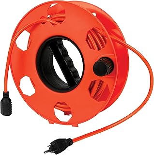 Performance Tool Performance Tool W2274 Heavy Duty 11-inch Cord Reel for Holding Extension Cords, Orange, 150-ft Capacity  - Image 1