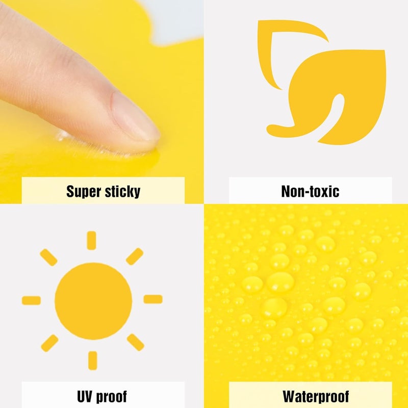 Dwcom Trap 30 Pack Yellow Sticky Traps Fruit Fly Trap, Double-Sided Fungus Gnat Trap Insects Pest Killer for Outdoor Indoor - Image 3