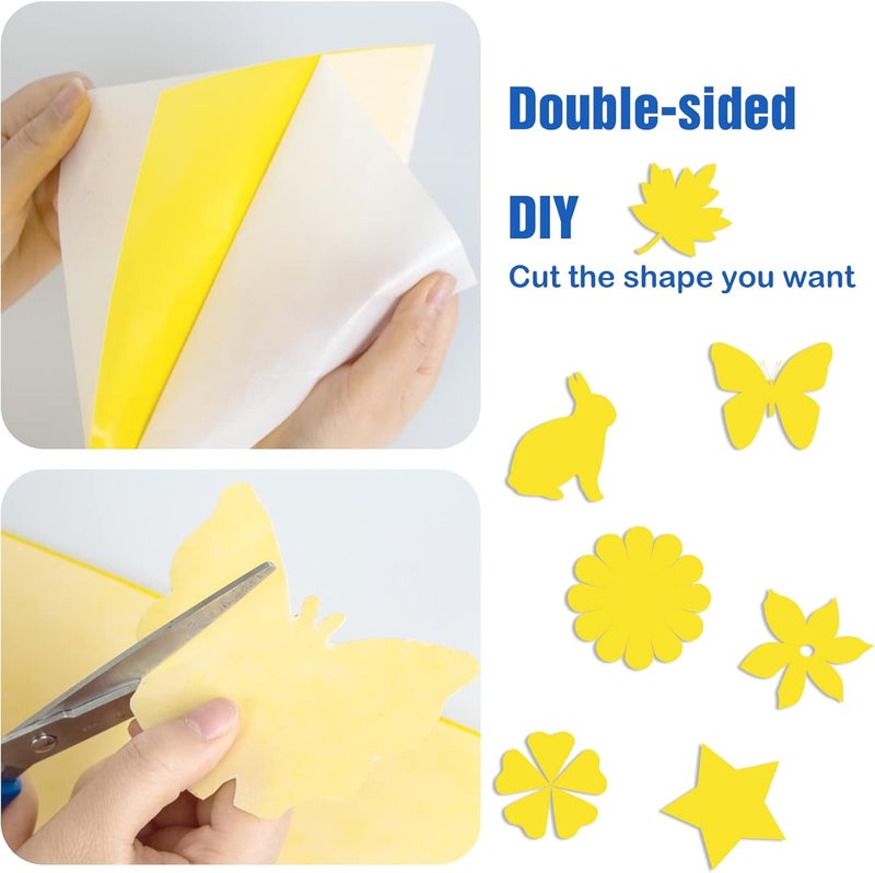 Dwcom Trap 30 Pack Yellow Sticky Traps Fruit Fly Trap, Double-Sided Fungus Gnat Trap Insects Pest Killer for Outdoor Indoor - Image 4