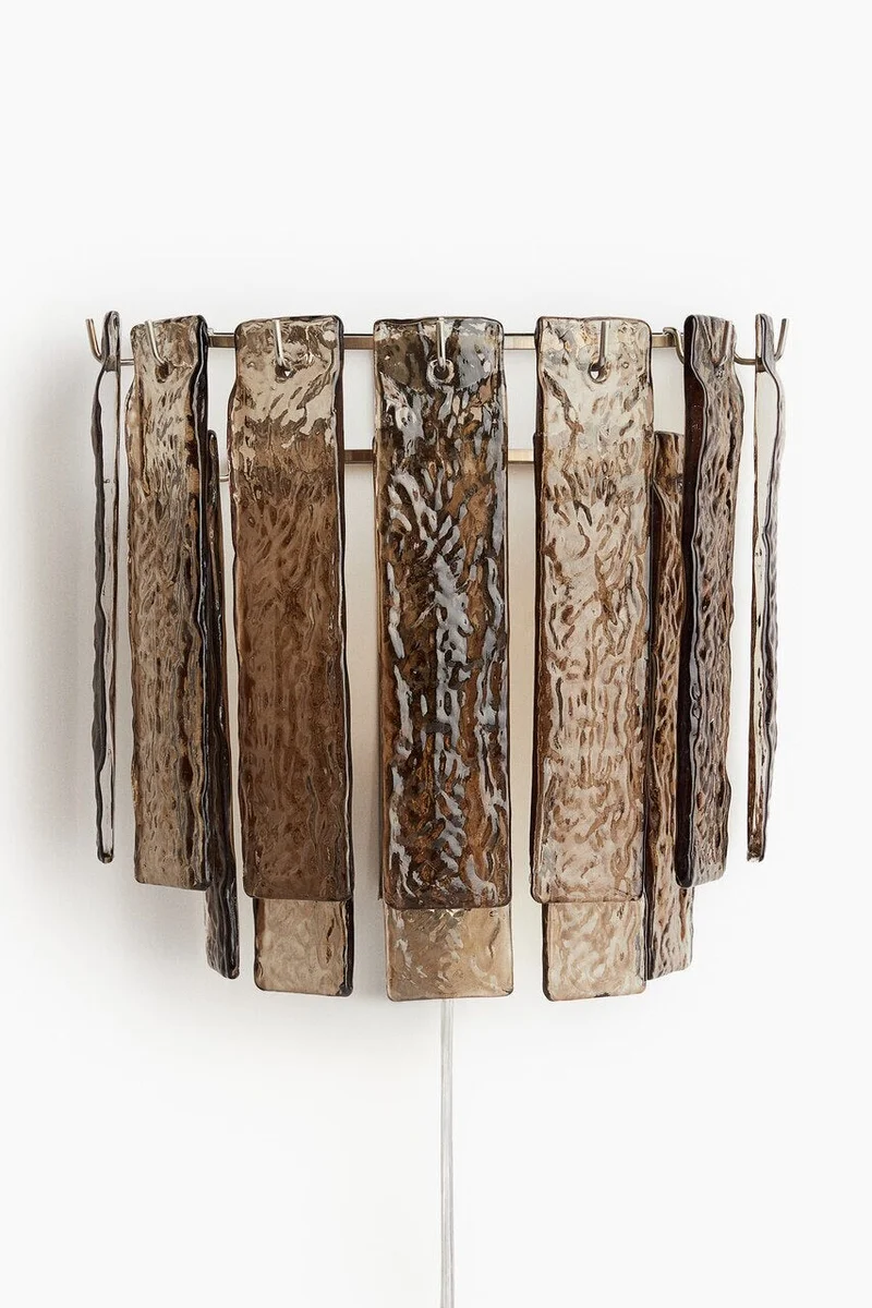 H&M Metal wall lamp with glass prisms