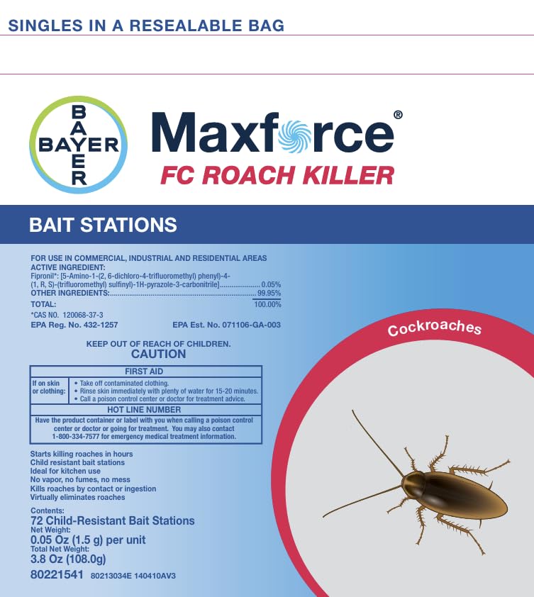 USA Supply Maxforce FC Roach Bait Stations 72 Count | Premium USA Supply Gloves for Safe Eradication | USA Supply Pest ID Card - Image 2
