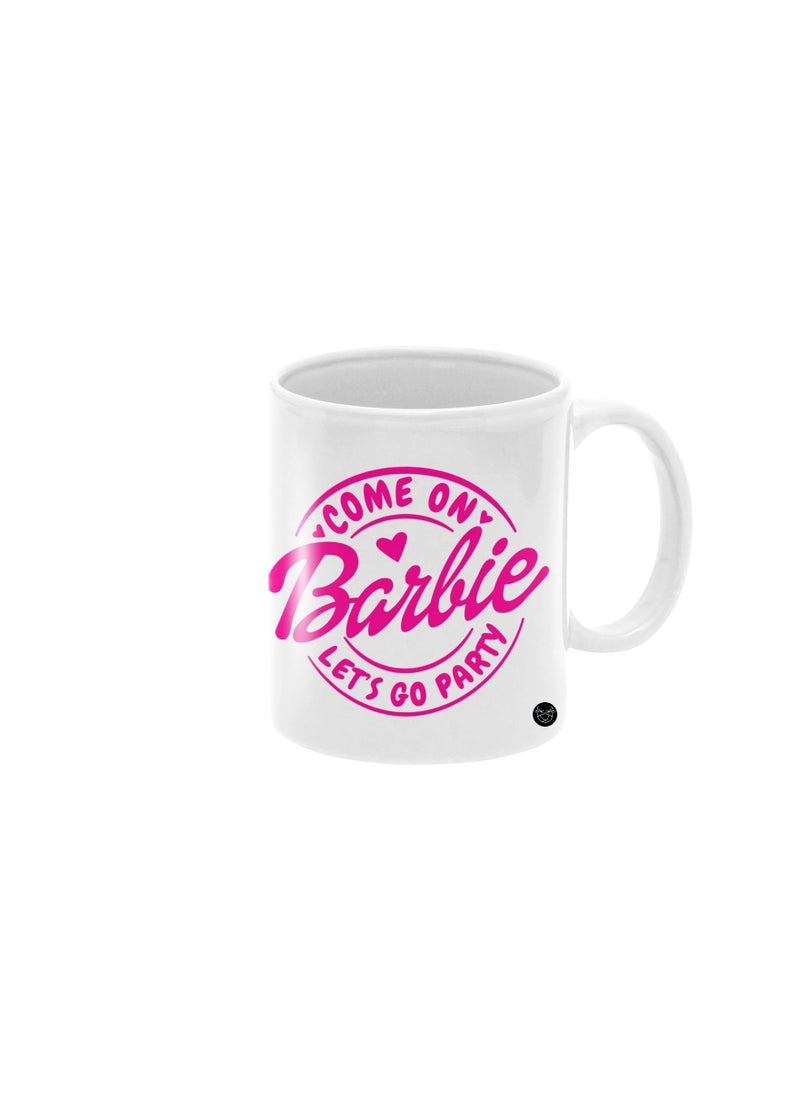 Reeman Design White mug with Barbie logo 