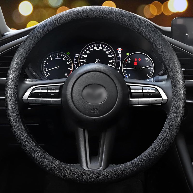 Silicone Steering Wheel Cover: Black Non-Slip Steering Wheel Protector - Universal Fit for Car Interior Upgrade & Driving Comfort - Image 1