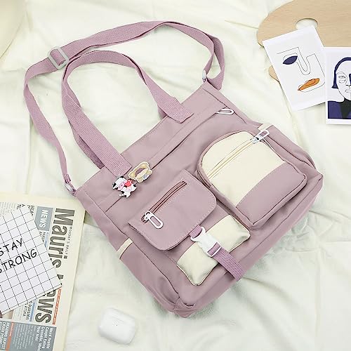 Phaoullzon Crossbody Cute Bag for Teens Kawaii Messenger Purse Nylon Shoulder Tote Bags - Image 2