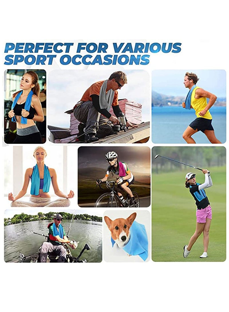 KASTWAVE 3 Pcs Cooling Towel (120 x 30 cm) Cool Cold Towel for Neck, Microfibre Ice Towel, Soft Breathable Chilly Towel for Yoga, Golf, Gym, Camping, Running, Workout & More Activities - Image 4
