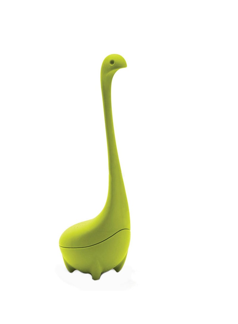 SOLARAE Baby Loose Leaf Tea Infuser, Cute Tea Infuser Strainer, Tea Leak Filter, Cute Tea Gifts - Long Handle Neck, Ball Body Lake Monster Silicone Tea Infuser for Herbal Tea - Image 5