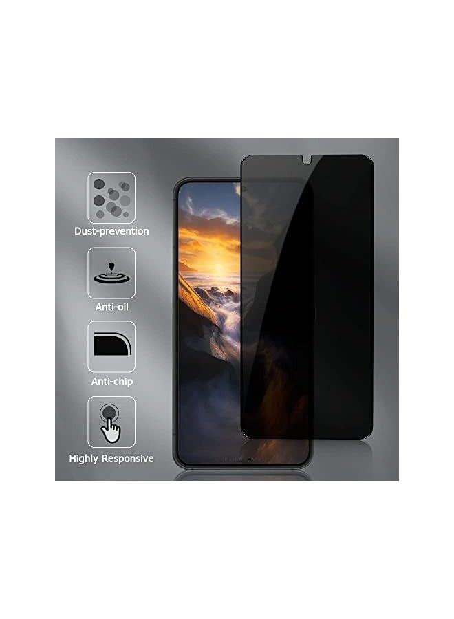 PROMASS [2+2 Pack] Compatible for Galaxy S23 Plus Screen Protector Film 2PCS Privacy Tempered Glass Screen Protector + 2PCS Camera Lens Film [9H Hardness] [ Full Coverage] [Anti-Fingerprints] - Image 4