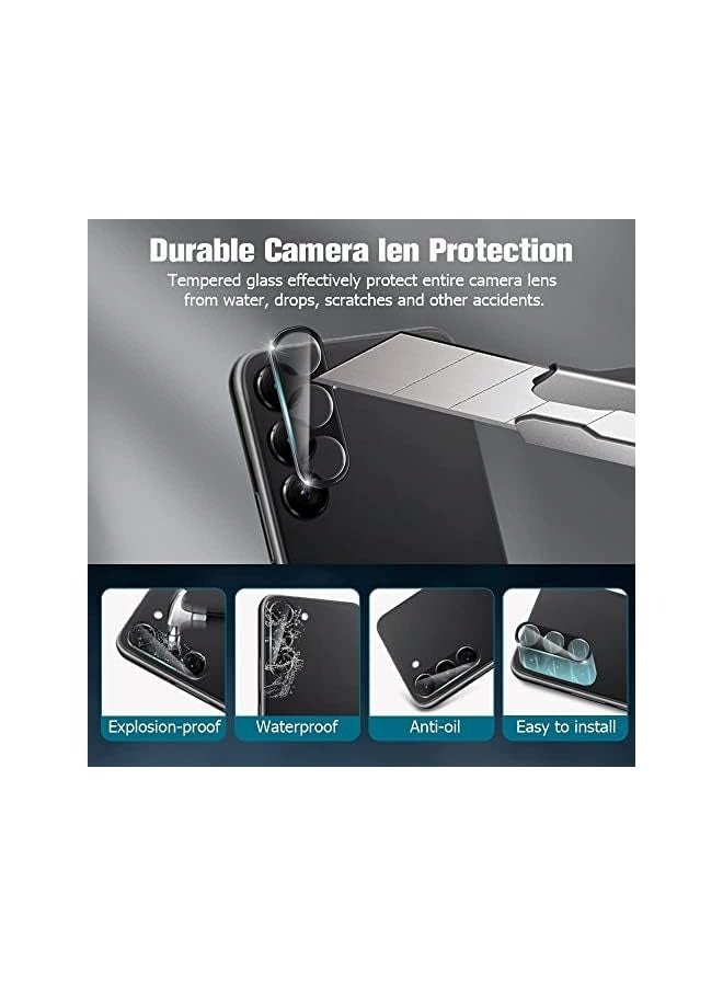 PROMASS [2+2 Pack] Compatible for Galaxy S23 Plus Screen Protector Film 2PCS Privacy Tempered Glass Screen Protector + 2PCS Camera Lens Film [9H Hardness] [ Full Coverage] [Anti-Fingerprints] - Image 5
