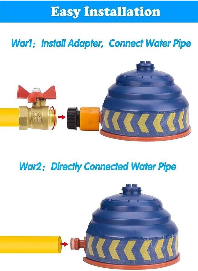 Generic - Outdoor Water Sprinkler for Kids and Toddlers - Backyard Red Spinning Water Spray Rocket Toy for Summer Splashing Fun for 3-8 Years Old Boys Girls Gift - Image 1
