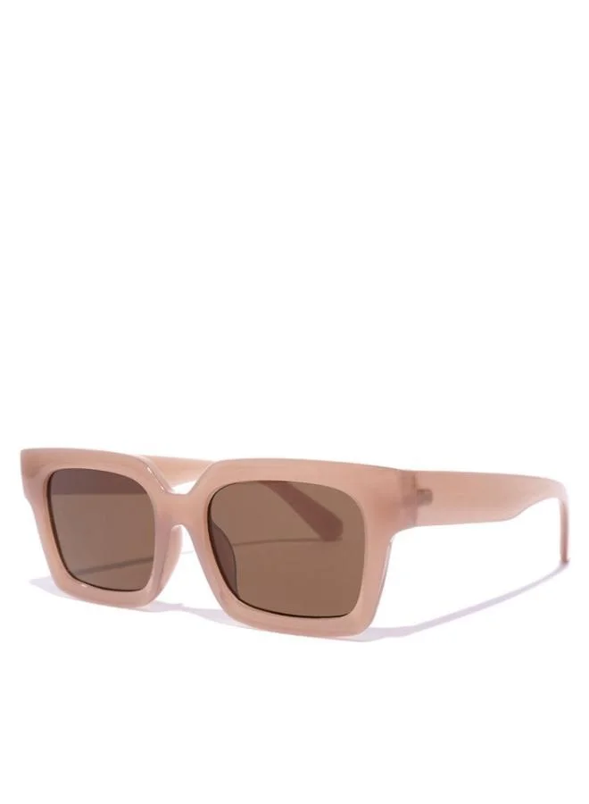 Blackout PLAZA Women Pink Sunglasses - Frame Material: Thermoplastic Rubber (TR90)- Frame Color: Pink-Lens Color: Brown  - Full Rim