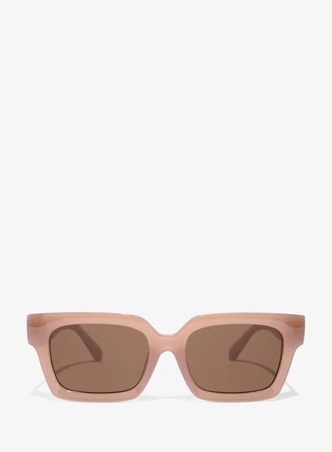 Blackout PLAZA Women Pink Sunglasses - Frame Material: Thermoplastic Rubber (TR90)- Frame Color: Pink-Lens Color: Brown  - Full Rim
