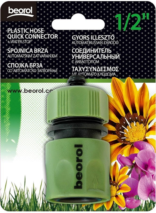 Beorol موصل خرطوم بلاستيكي سريع من بيو رول-حديقة مع توقف الماء (GSBA12) - Image 2