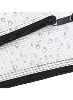 Y&D Zipper Pouch, Extra Thick, Mesh Bags, 5Pcs Plastic Waterproof Document Pouch for School Office Supplies and Cosmetics Travel Accessories  - Image 4