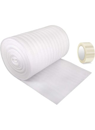 Cushioning Pu Foam Sheet Roll White Pu Wrapping For Packaging Fragile Items, Shipping, Mailing, Packing And Moving Supplies (2 Meter And 1Pcs Clear Tape) - pzsku/Z6DC4DC88702DFD17A178Z/45/1749110549/86e7776a-ab01-4240-867c-6c78ff8686f0