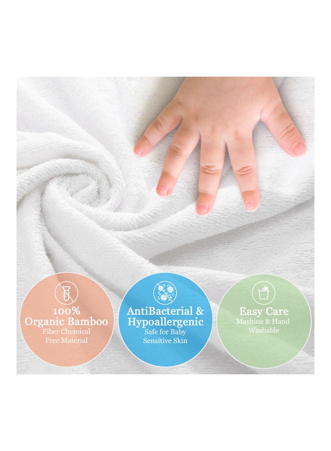 eccomum Bear Embroided Baby Hooded Towel - Image 5