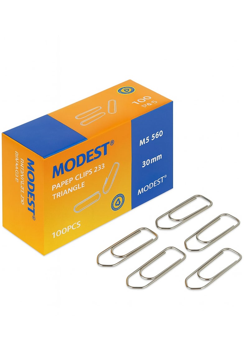 موديست مشابك ورق مودست فولاذية 233 – 30 ملم، 100 قطعة في كل علبة – عبوة من 5، MS560 - Image 4