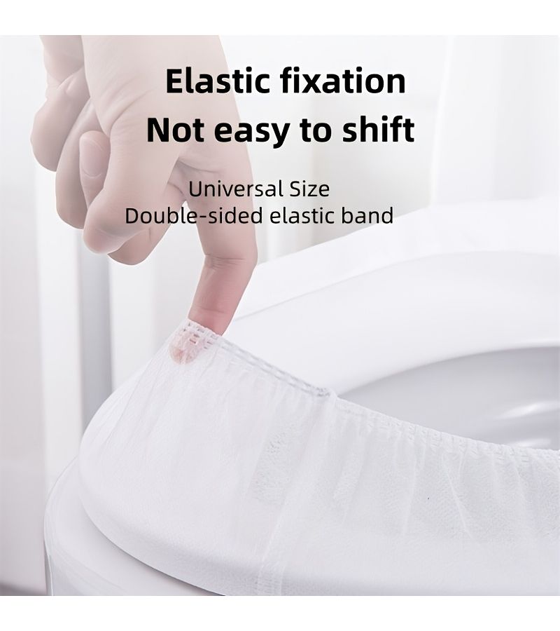 15 Pcs Disposable Toilet Seat Covers Stretchable Individually Wrapped Portable Hygienic Toilet Seat Protectors For Travel Hotel Public Restrooms - Image 2