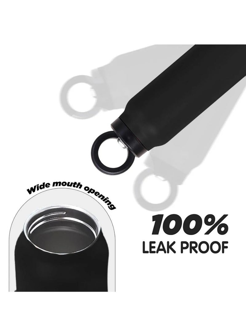 بلو فاير زجاجة مياه عازلة من الفولاذ المقاوم للصدأ سعة 720 مل مع حامل هاتف مغناطيسي قابل للتعديل بزاوية 90° | نظام غطاء مزدوج (غطاء شرب بالقشة + غطاء محكم) | تحافظ على البرودة لمدة 24 ساعة والحرارة لمدة 8 ساعات | خالية من BPA ومضادة للتسرب وآمنة للغسل في غسالة الصحون مثالية للنادي، المكتب، المدرسة والرحلات - Image 4