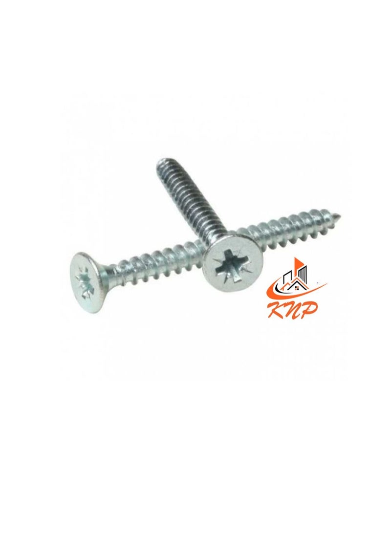KNP KNP Steel Countersunk Head Twin thread Screws - Pack of 200 (1" x 4g) - Image 2