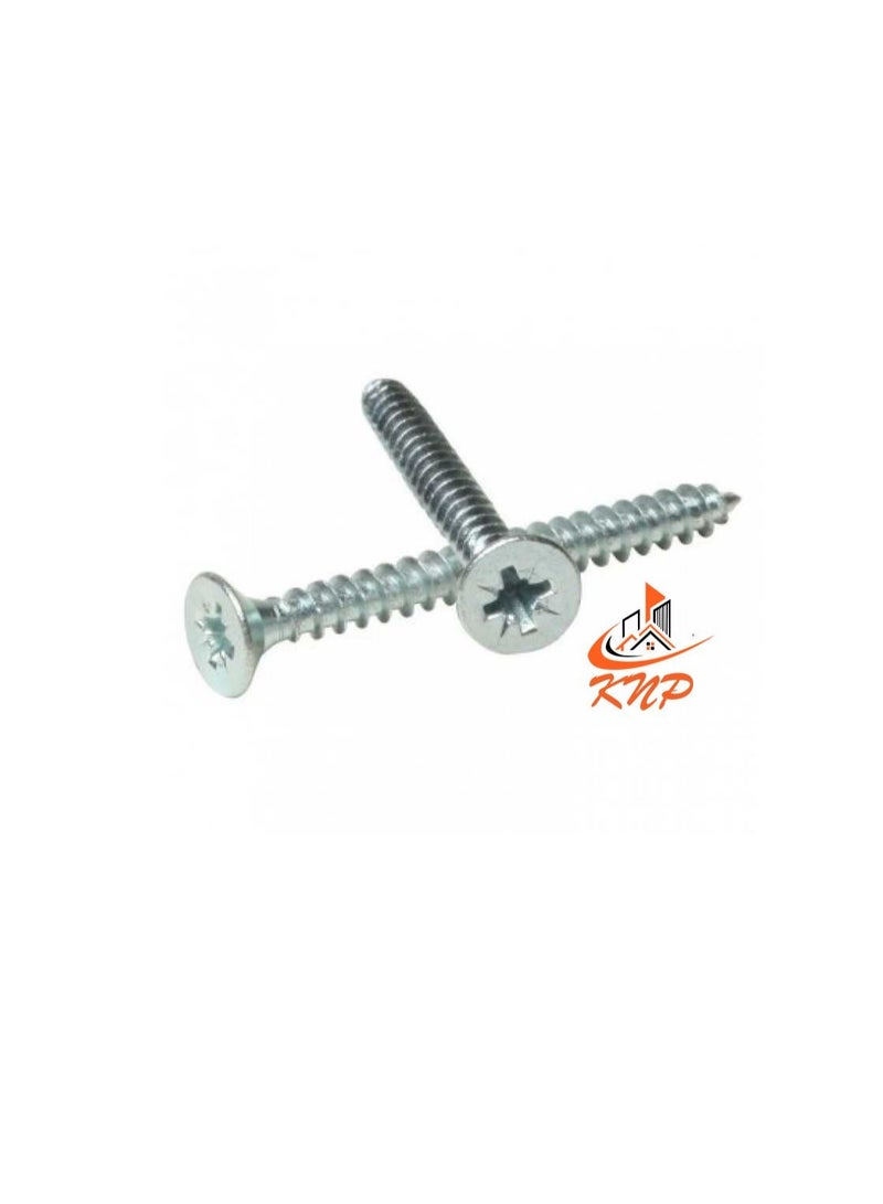 KNP KNP Steel Countersunk Head Twin thread Screws - Pack of 200 (1" x 4g) - Image 3