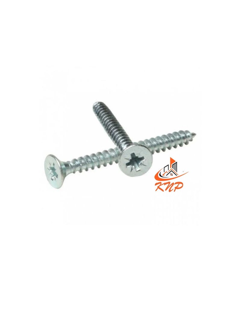 KNP KNP Steel Countersunk Head Twin thread Screws - Pack of 200 (1" x 4g) - Image 1